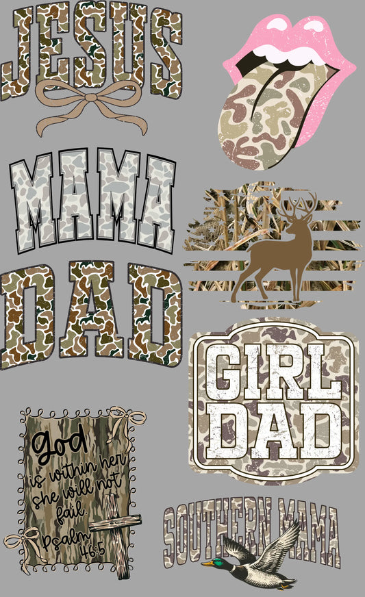 Camo 2 Gang Sheet Mini Branded By Barta