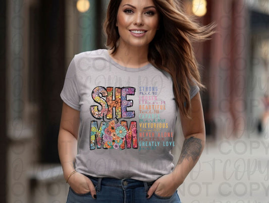 She is mom Floral