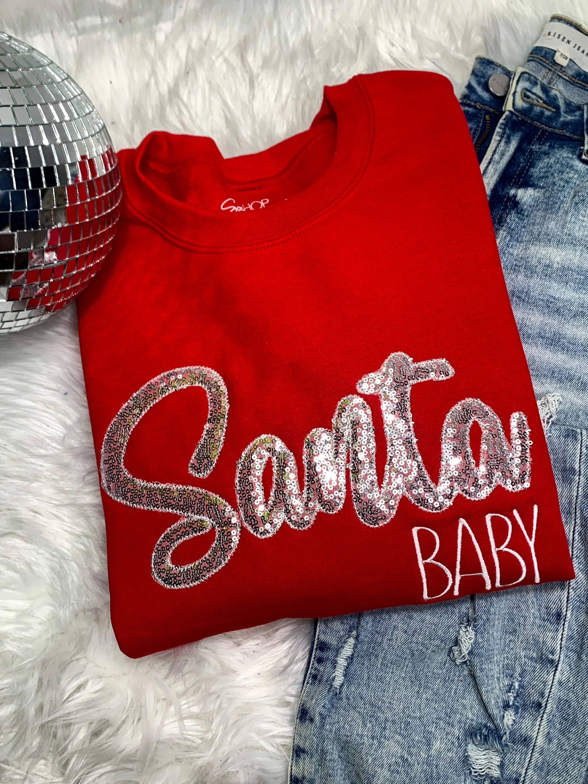 Santa Baby Sweatshirt Shop Southern Belle