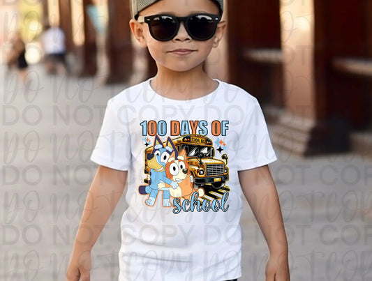 100 Days Of School Bluey Tee