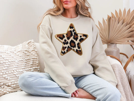 Leopard Faux Yarn Star brandedbybarta