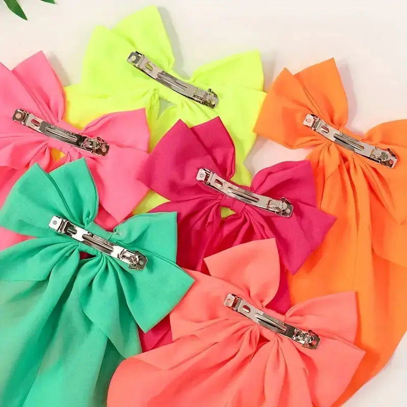 Summer Bright Colored Hair Bows - Branded By Barta