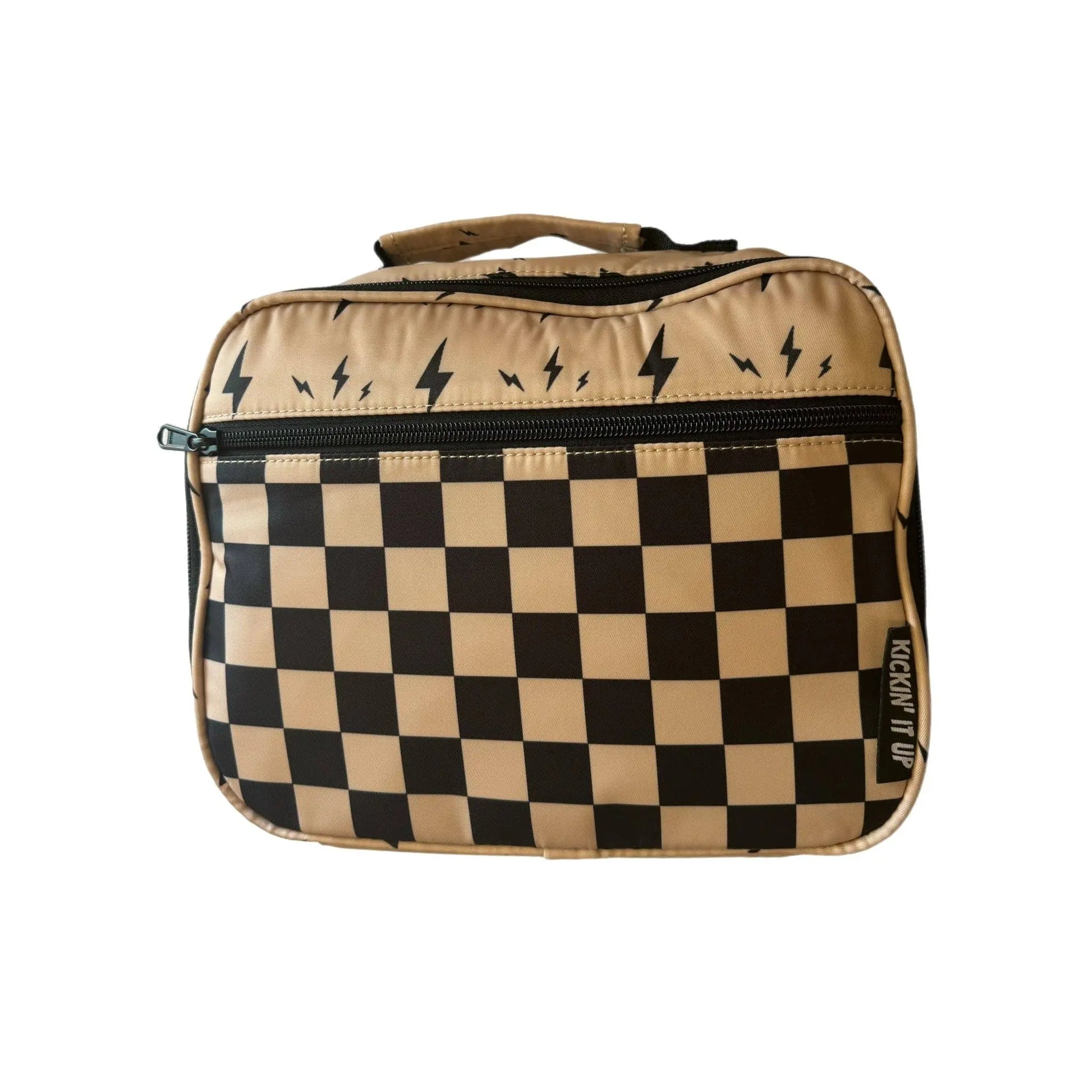 Beige Bolt Lunch Box Kickin it up Socks