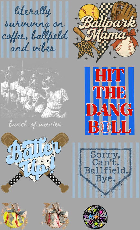 Baseball/ Softball Gang Sheet Mini 2 Branded By Barta