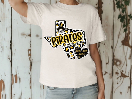 Lytle Pirates Texas Leopard Tee