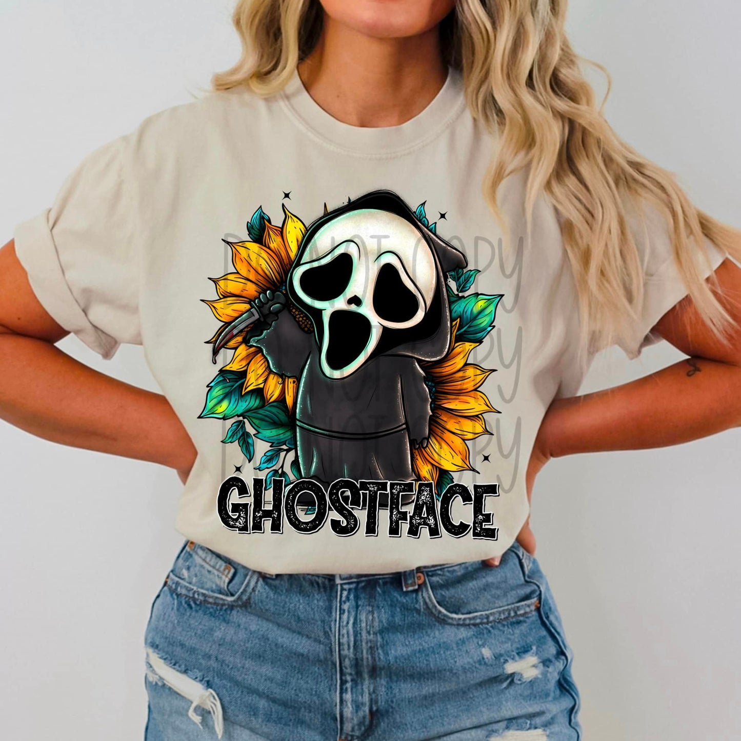 Ghostface sunflower halloween