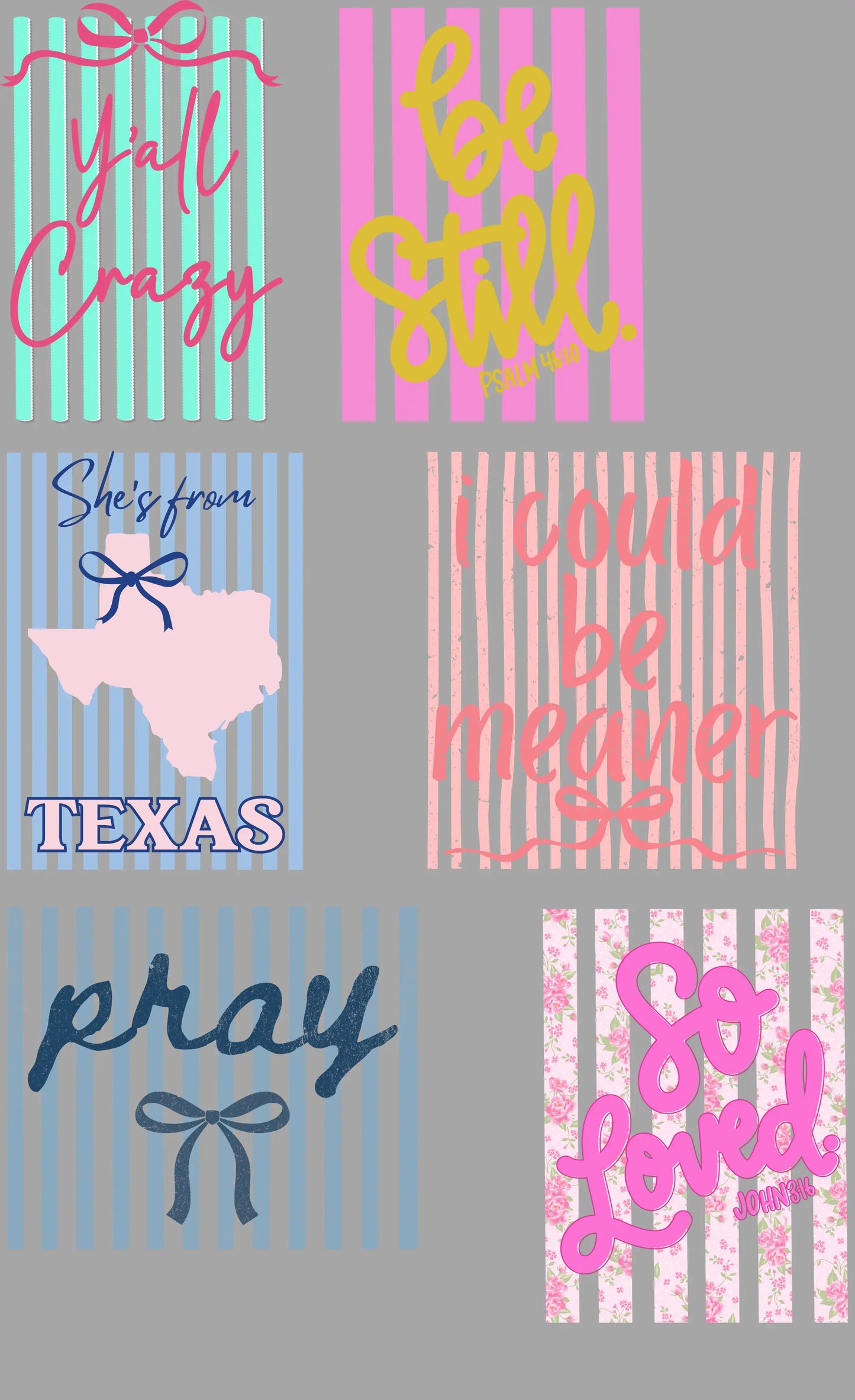 Trendy Stripes Gang Sheet Mini Branded By Barta