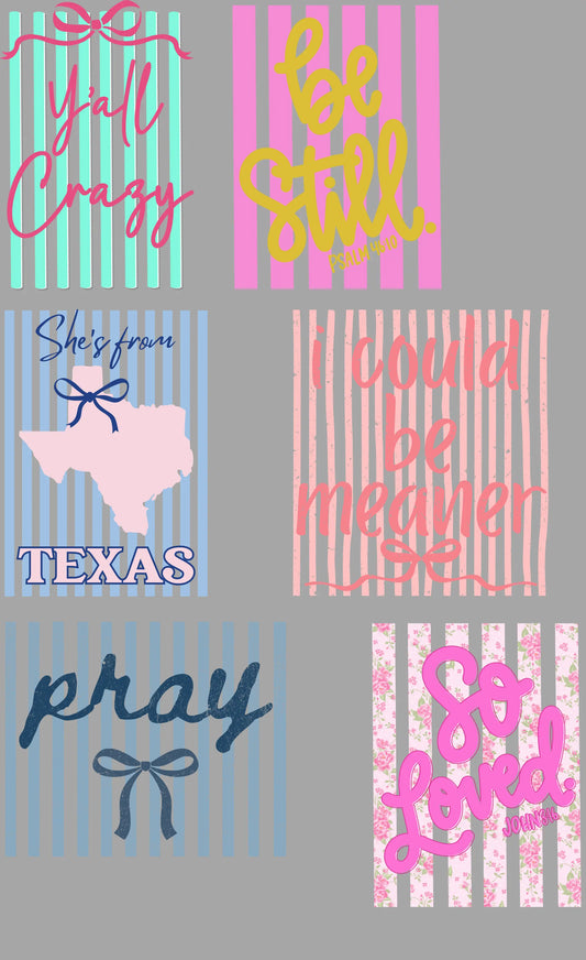 Trendy Stripes Gang Sheet Mini Branded By Barta