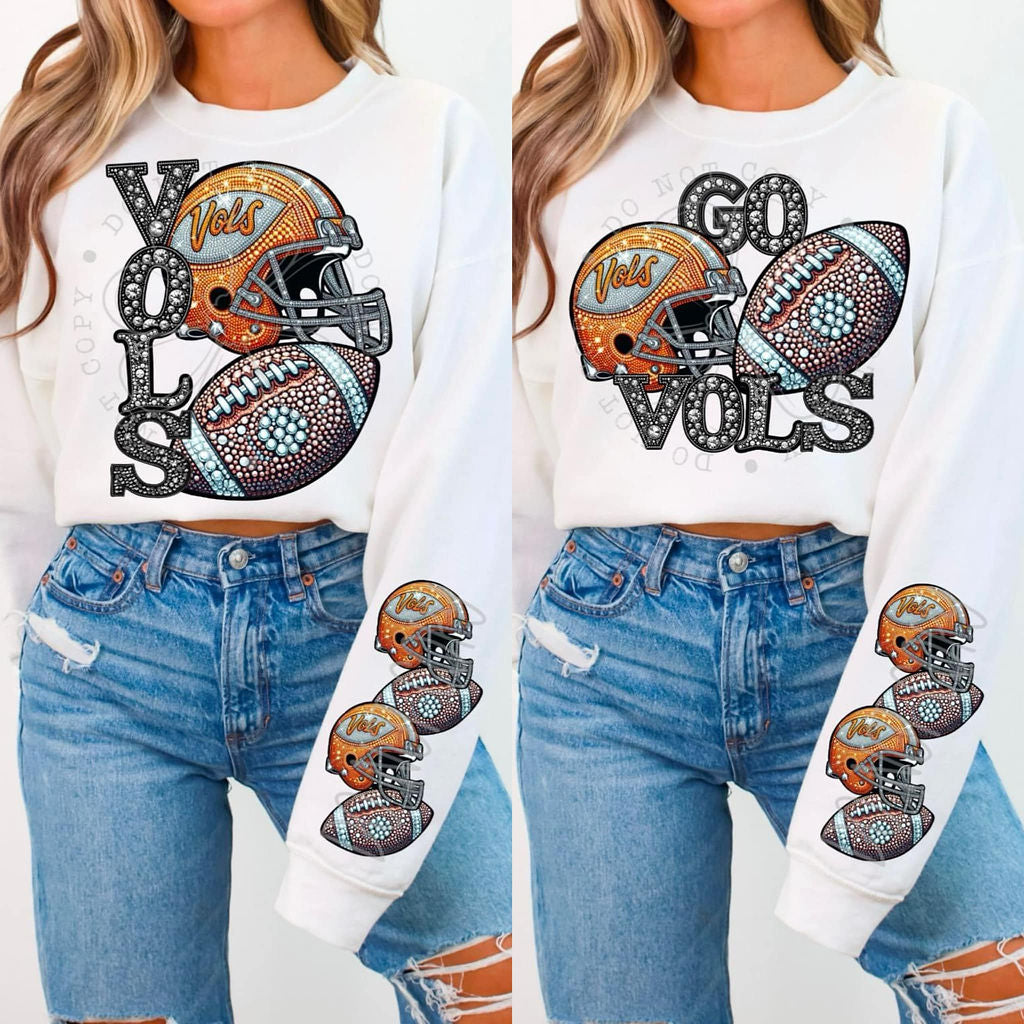 Vols Rhinestone Football