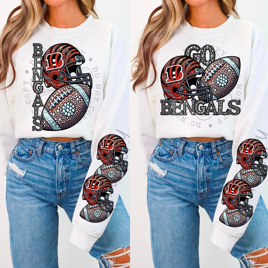 Brangals Rhinestone Football