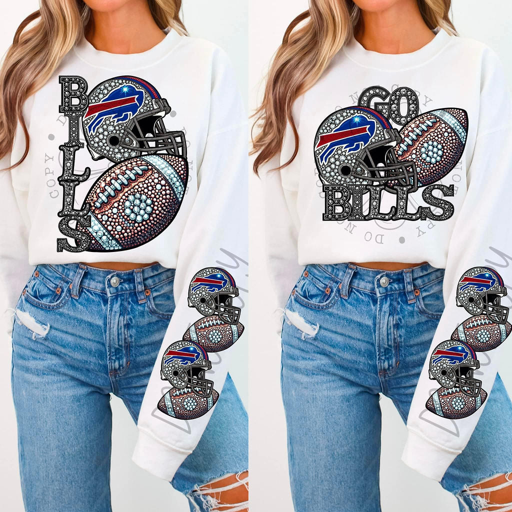 Bills Rhinestone Football