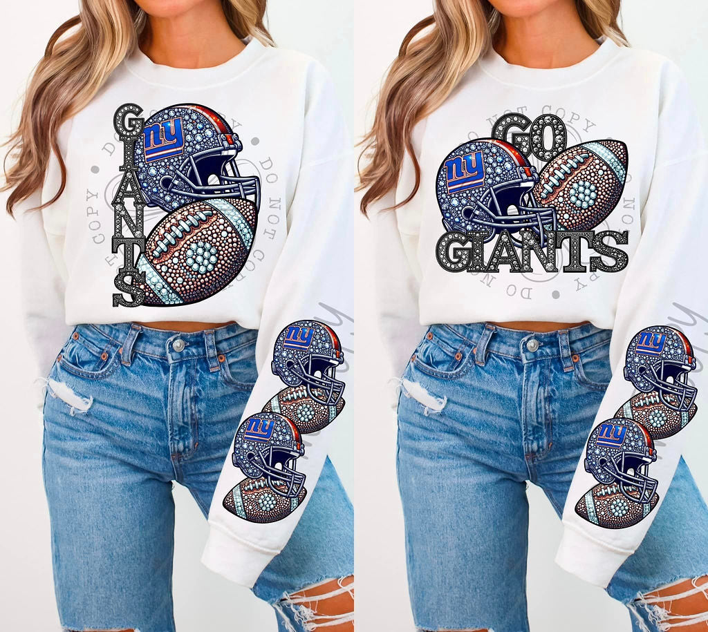 Gaints Rhinestone Football