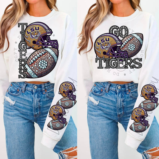 Tigers LSU Rhinestone Football