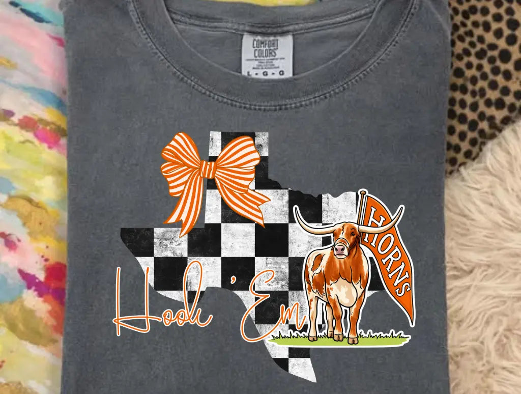 Hook 'Em Checkered Texas brandedbybarta