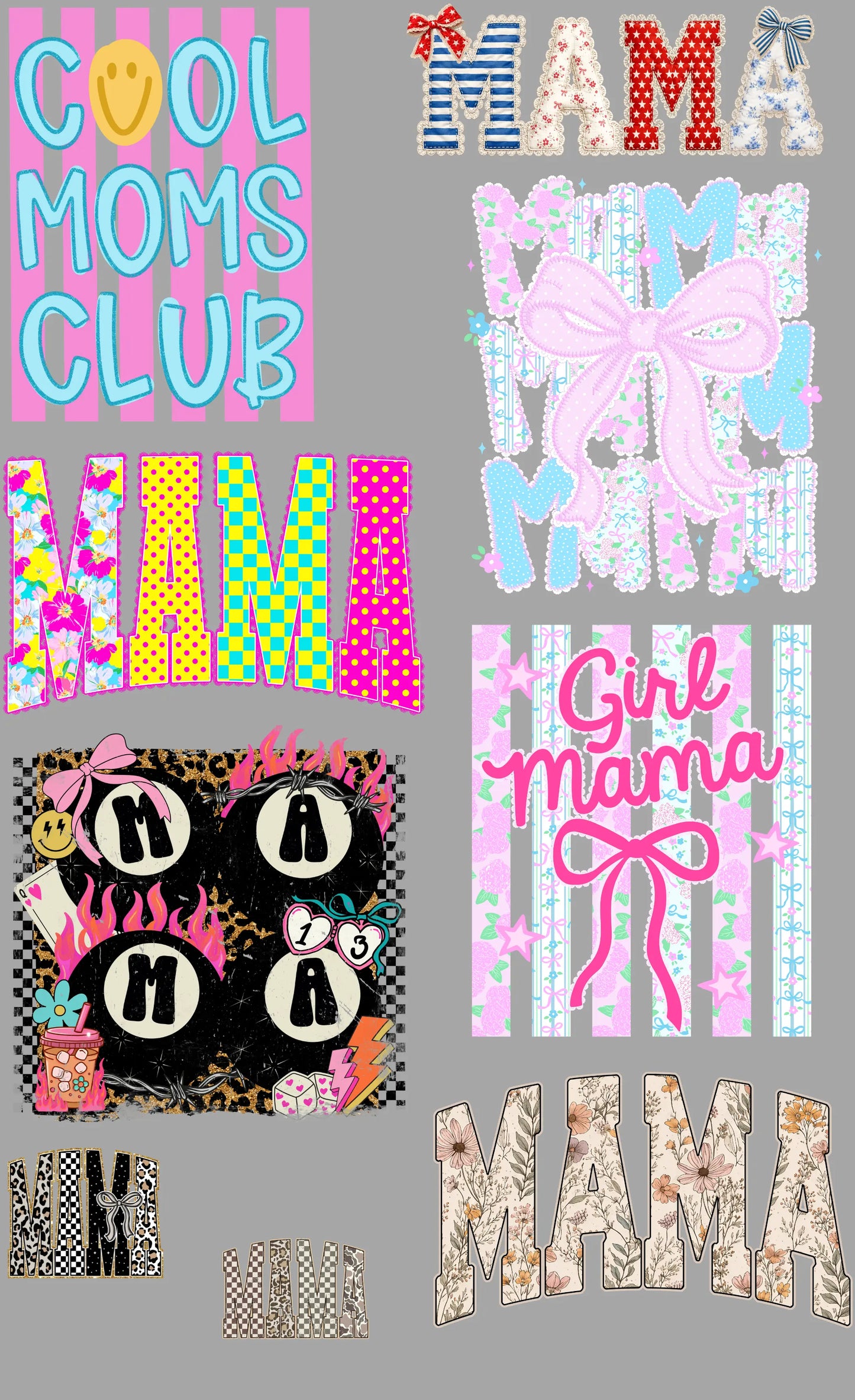 Mama Gang Sheet Mini Branded By Barta