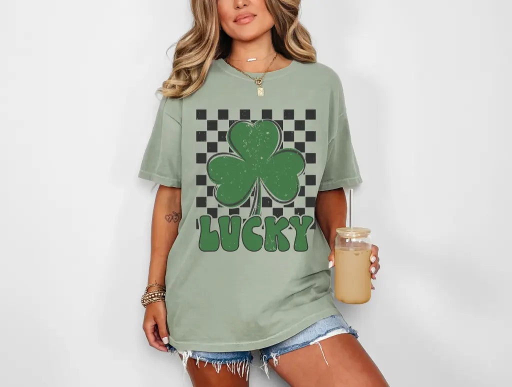 Lucky Checkered Clover brandedbybarta