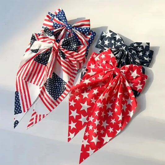 Patriotic Hair Bow Set of 4 Kate Tuesday Jewelry