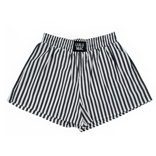 BXST- BLACK STRIPED BOXER SHORT Girlie Girl Originals