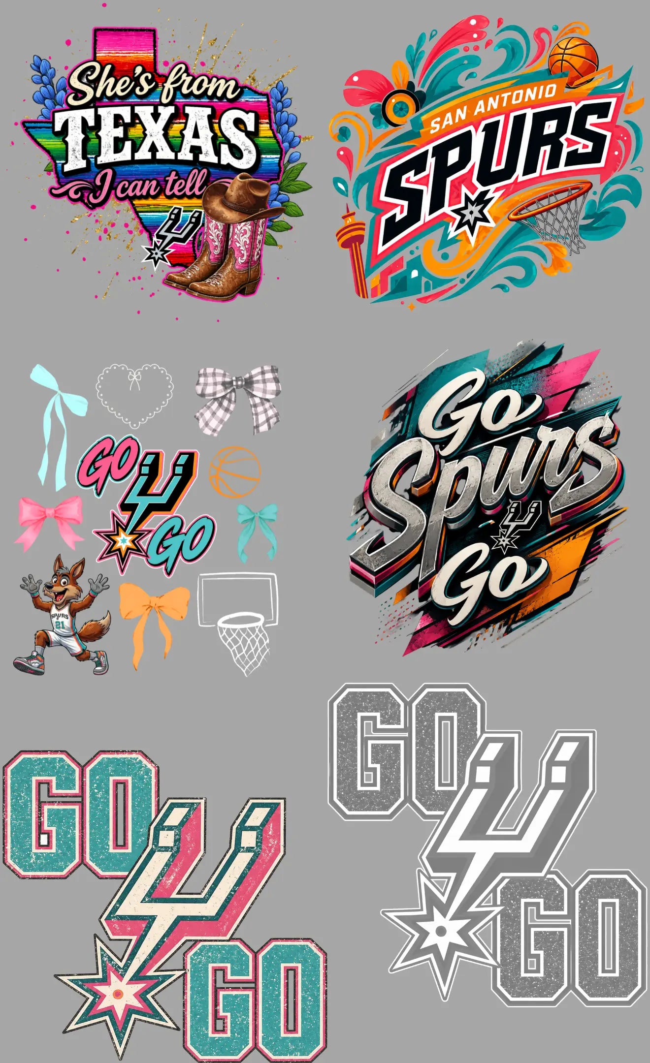 Spurs Gang Sheet Mini 5 Branded By Barta