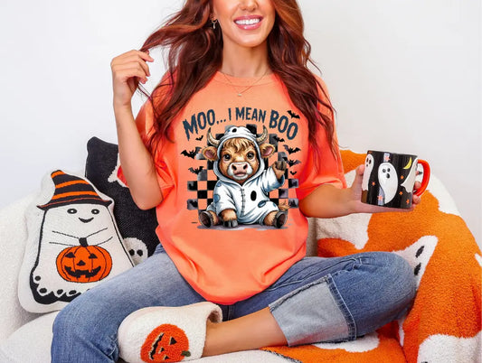 Moo... I Mean Boo Highland Cow Branded By Barta