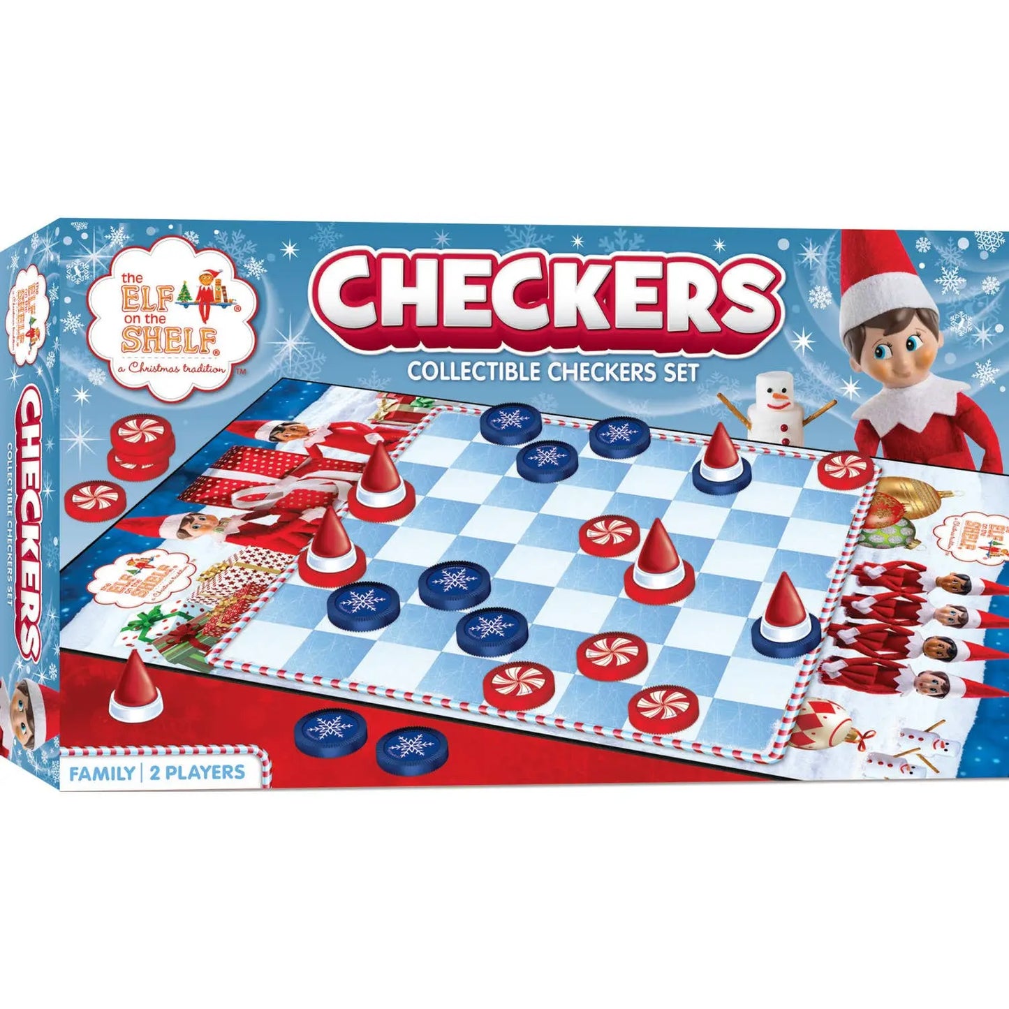Elf on the Shelf Checkers Board Game Masterpieces Puzzles