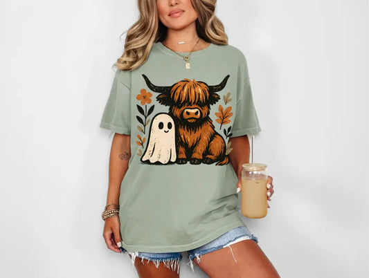 Ghost Highland Cow Branded By Barta