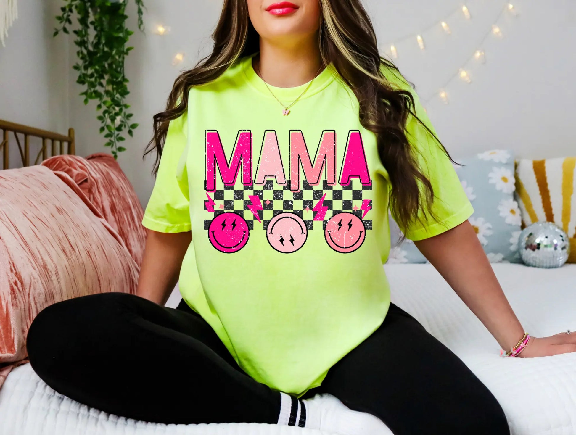Mama checkered smiley - Branded By Barta