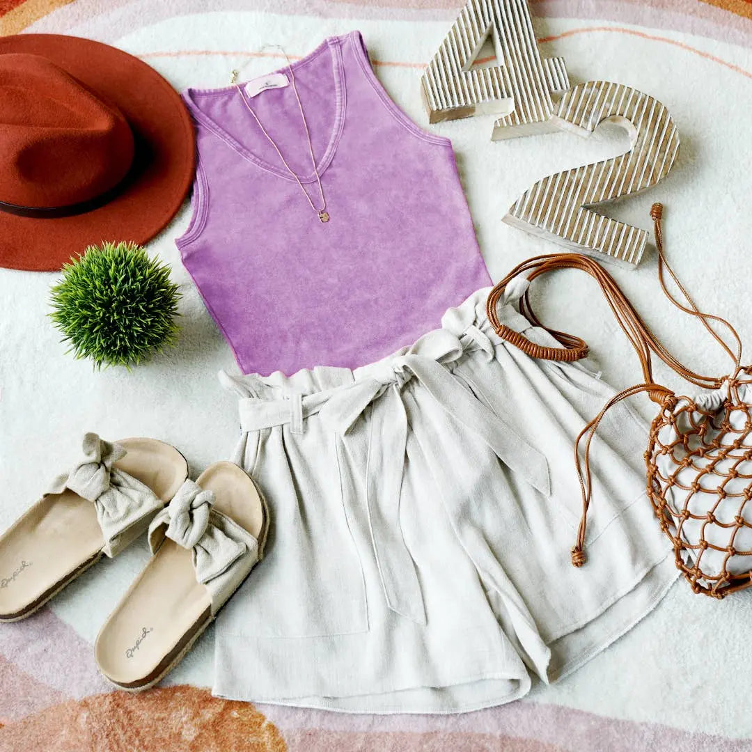 Mineral Wash Bodysuit W/ Snap Buttons - Branded By Barta