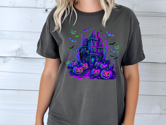 Neon Spooky House Branded By Barta