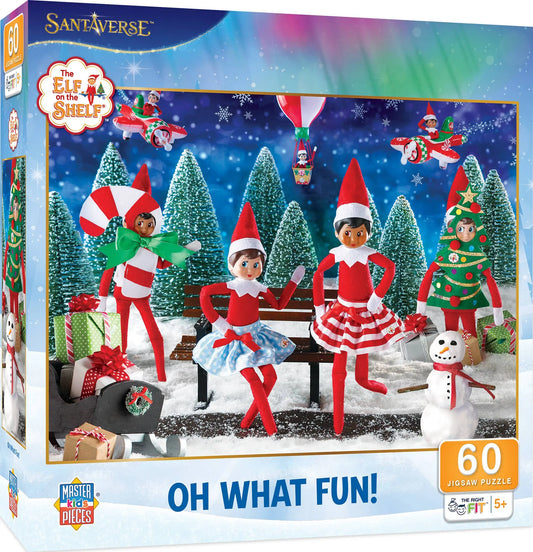 Elf on the Shelf - Oh What Fun 60 Piece Puzzle Masterpieces Puzzles