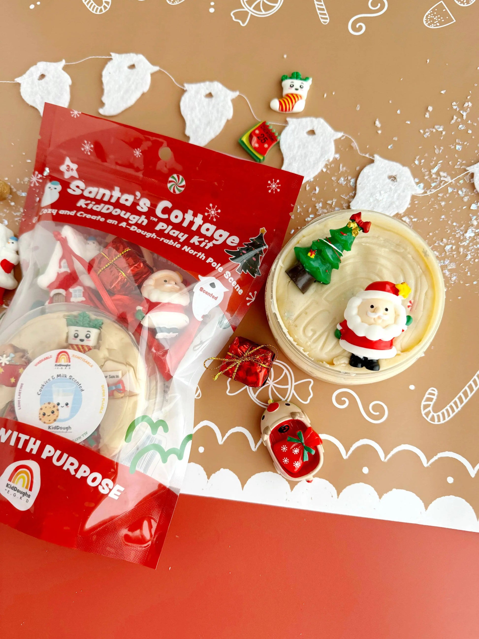 Santa's Cottage KidDough Play Kit Earth Grown KidDoughs (KidDoughs by EGKD)