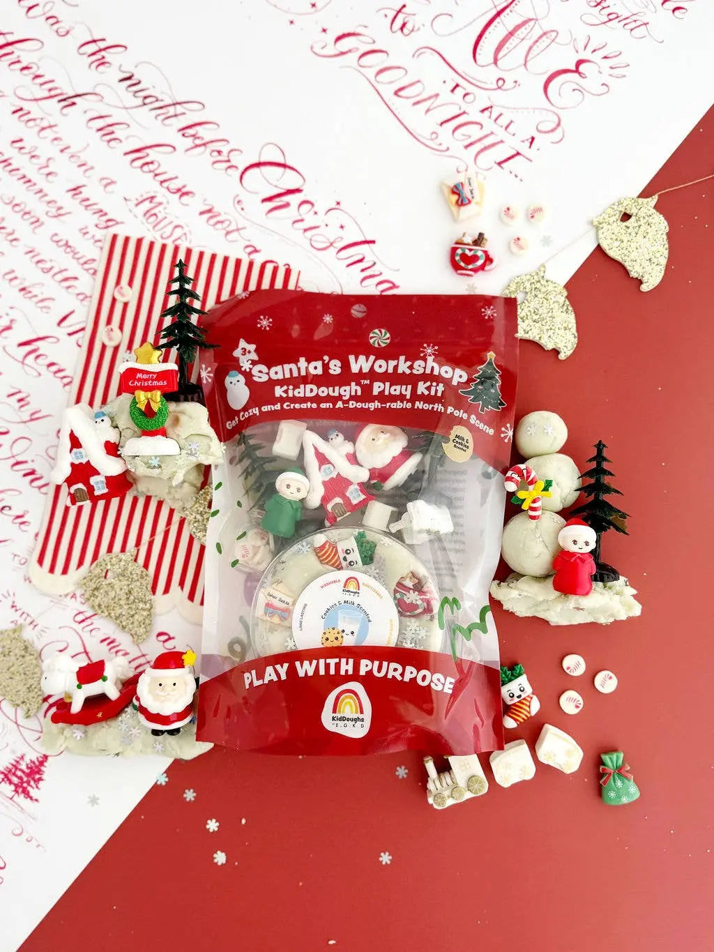 Santa's Workshop KidDough Play Kit Earth Grown KidDoughs (KidDoughs by EGKD)