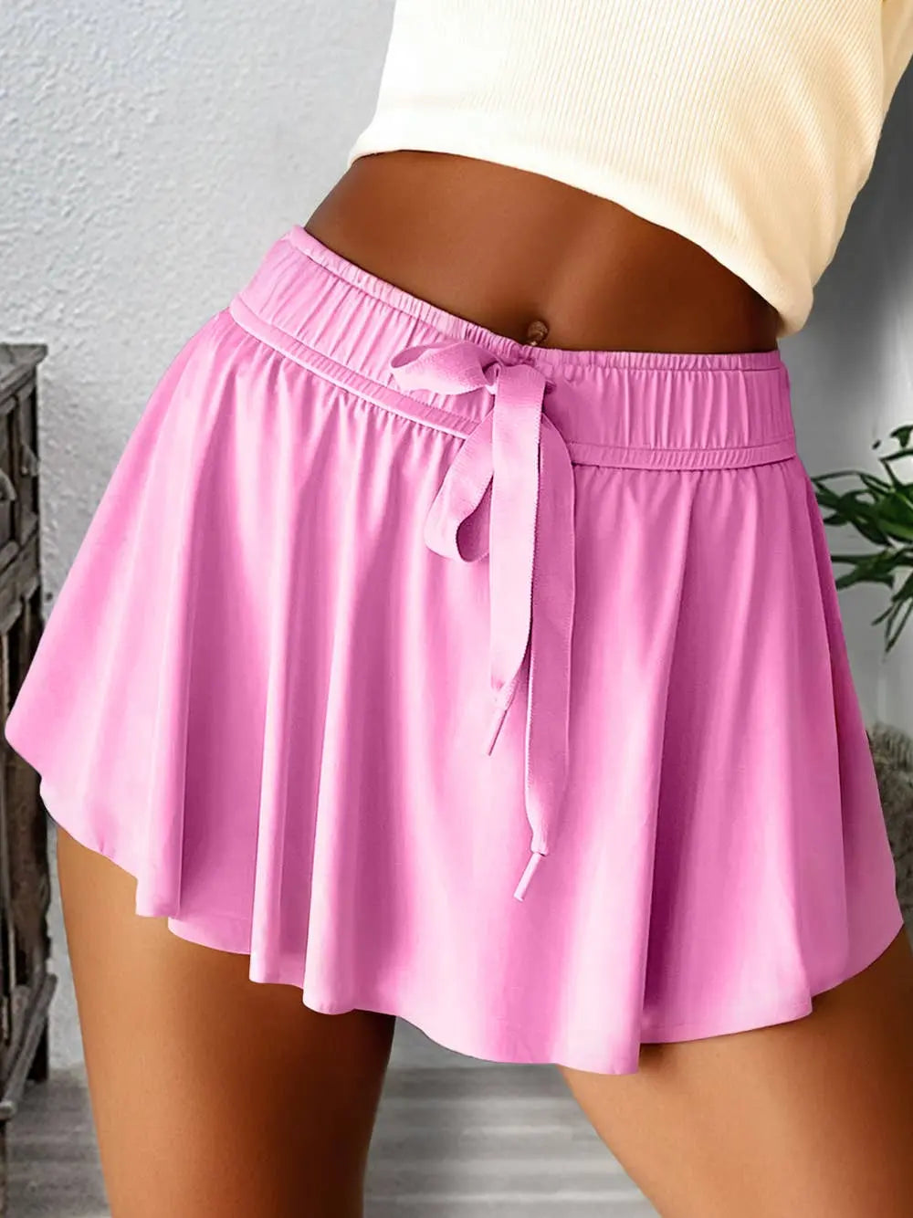Drawstring High Waist Lined Tennis Skorts | 7 Colors - Branded By Barta