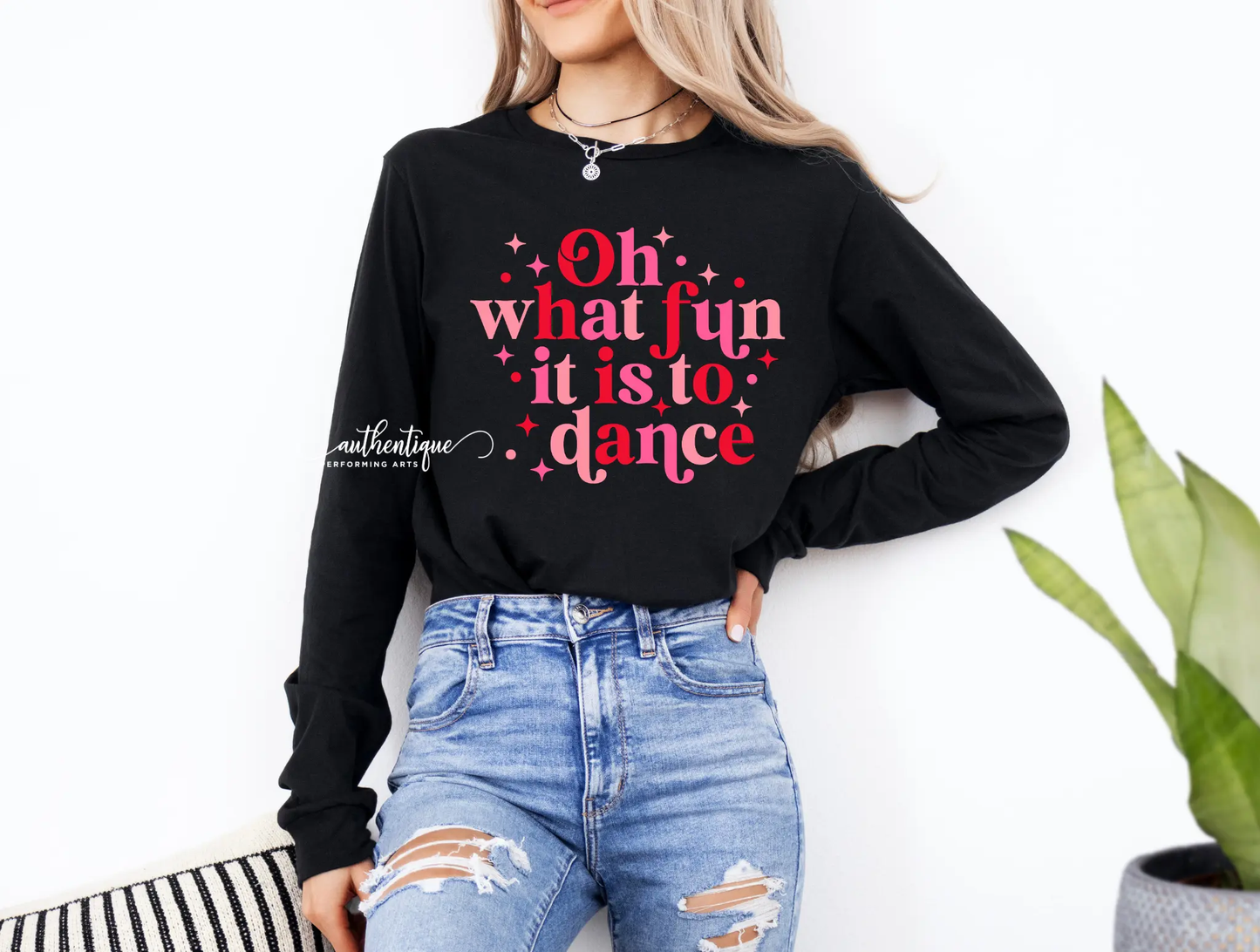 Authentique Dance Graphic Oh What Fun Pink Branded By Barta