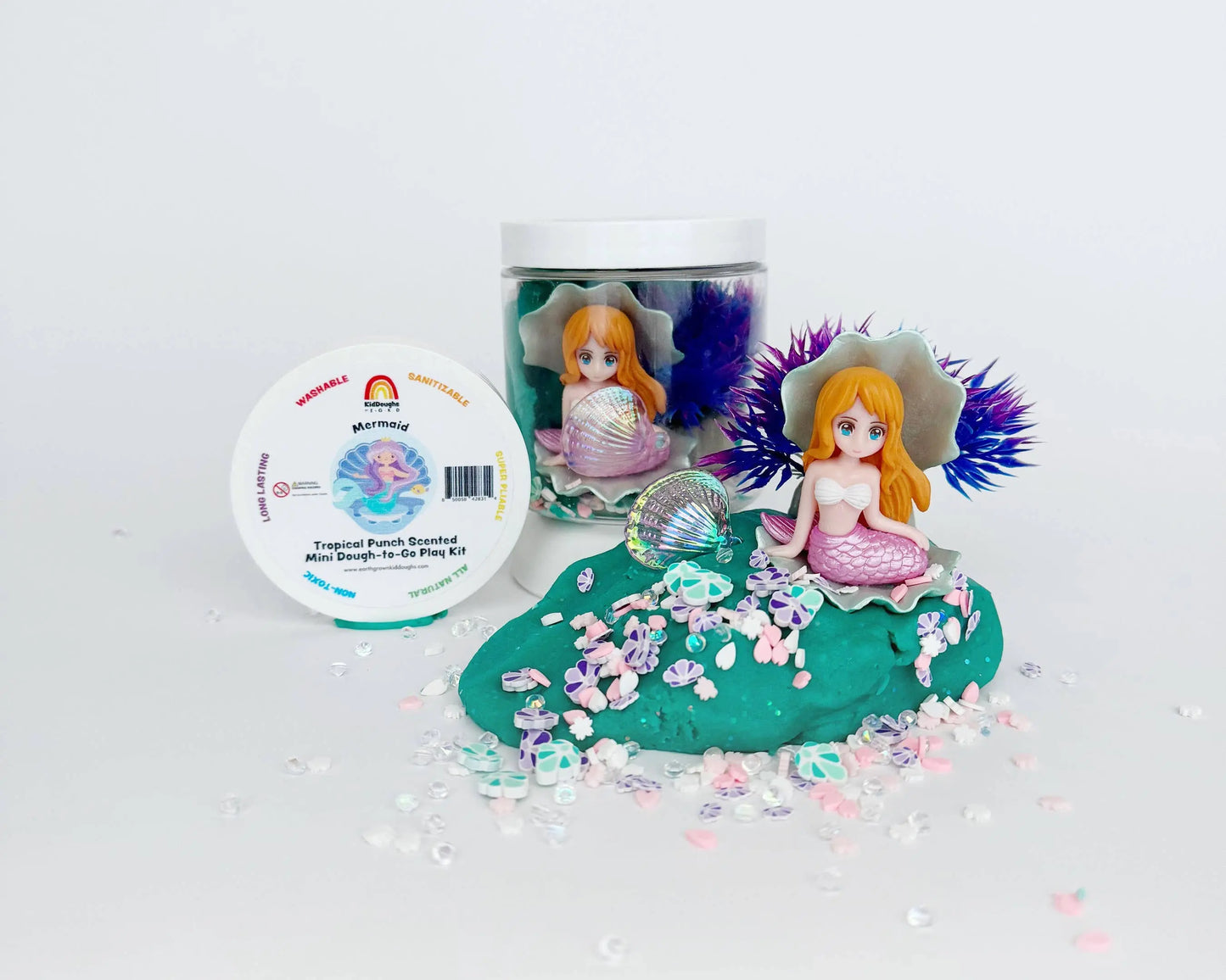 Mermaid Mini Dough-To-Go Earth Grown KidDoughs (KidDoughs by EGKD)