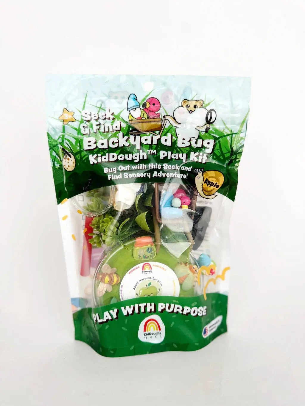 Backyard Bug Seek 'n Find KidDough Play Kit Earth Grown KidDoughs (KidDoughs by EGKD)