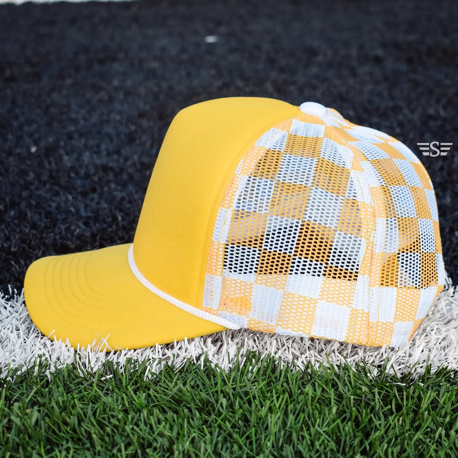 Checkered Mesh Back Foam Trucker Cap - Branded By Barta