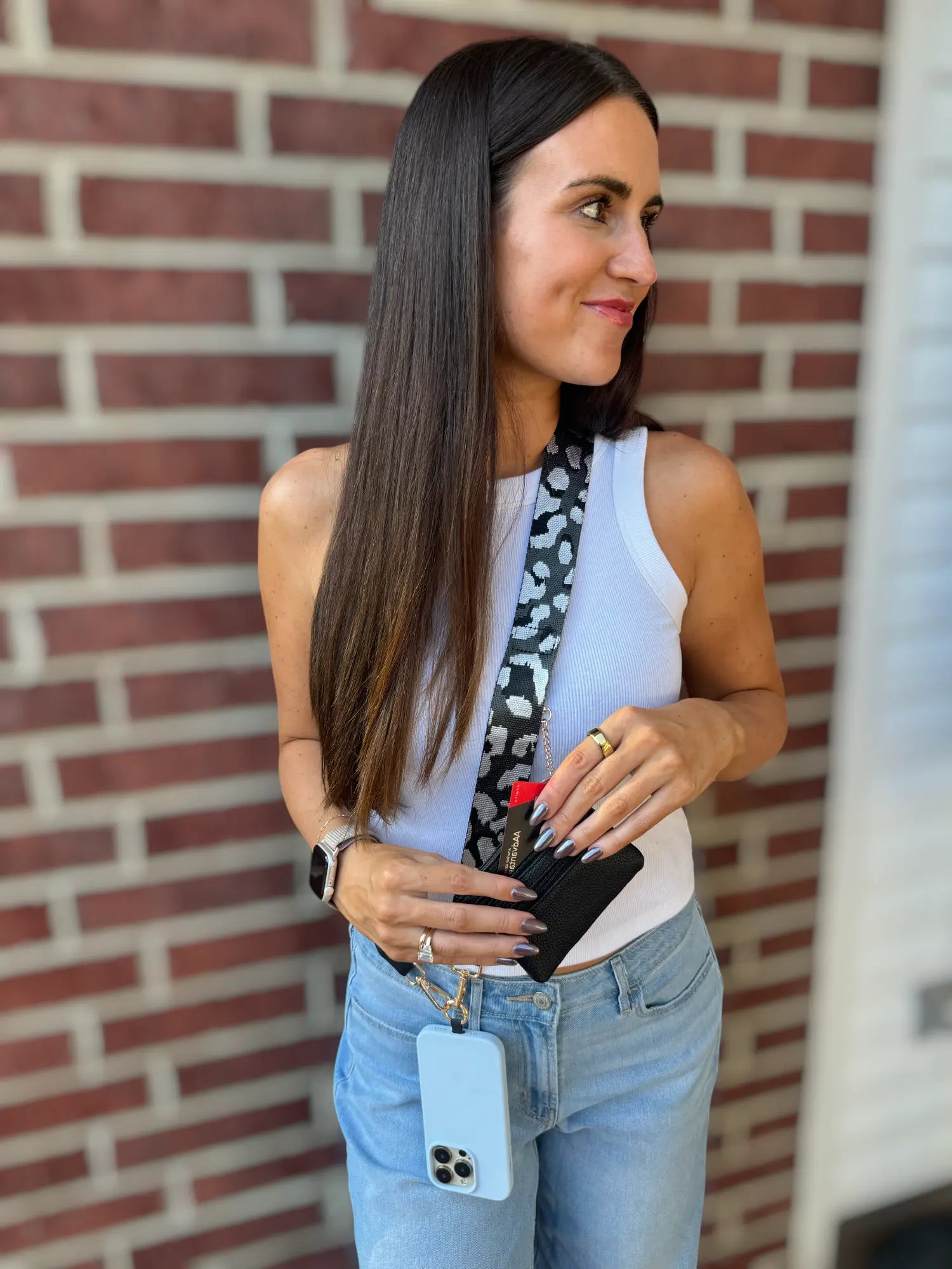 CG8844-10 Cell Phone Crossbody Small Leopard Black Girlie Girl Originals