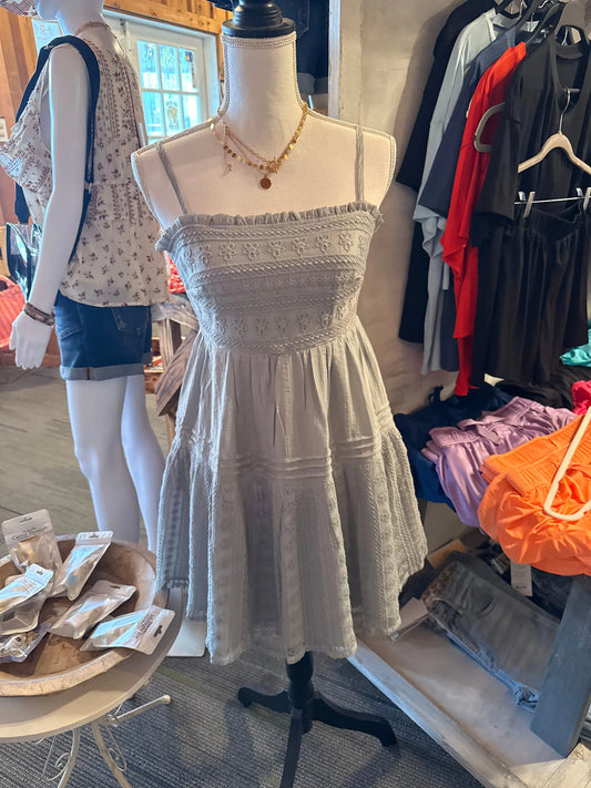 Lace Tiered Mini Dress Listicle