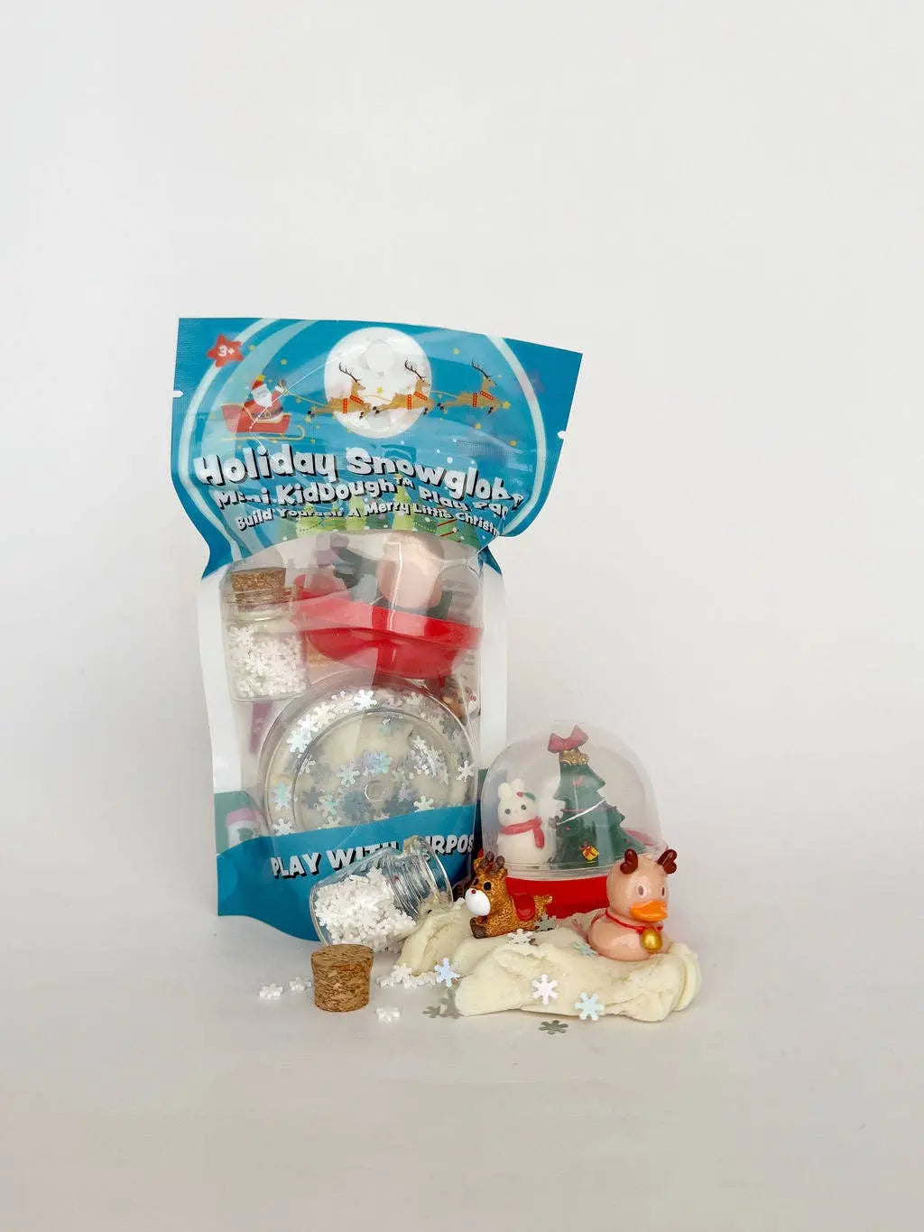 Holiday Snowglobe Mini KidDough Play Pack Earth Grown KidDoughs (KidDoughs by EGKD)
