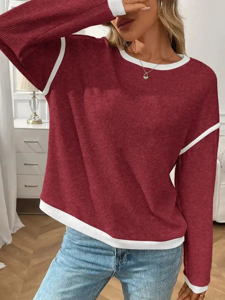 Relaxed Fit Crewneck Knit Pullover for Casual Days Lovesoft