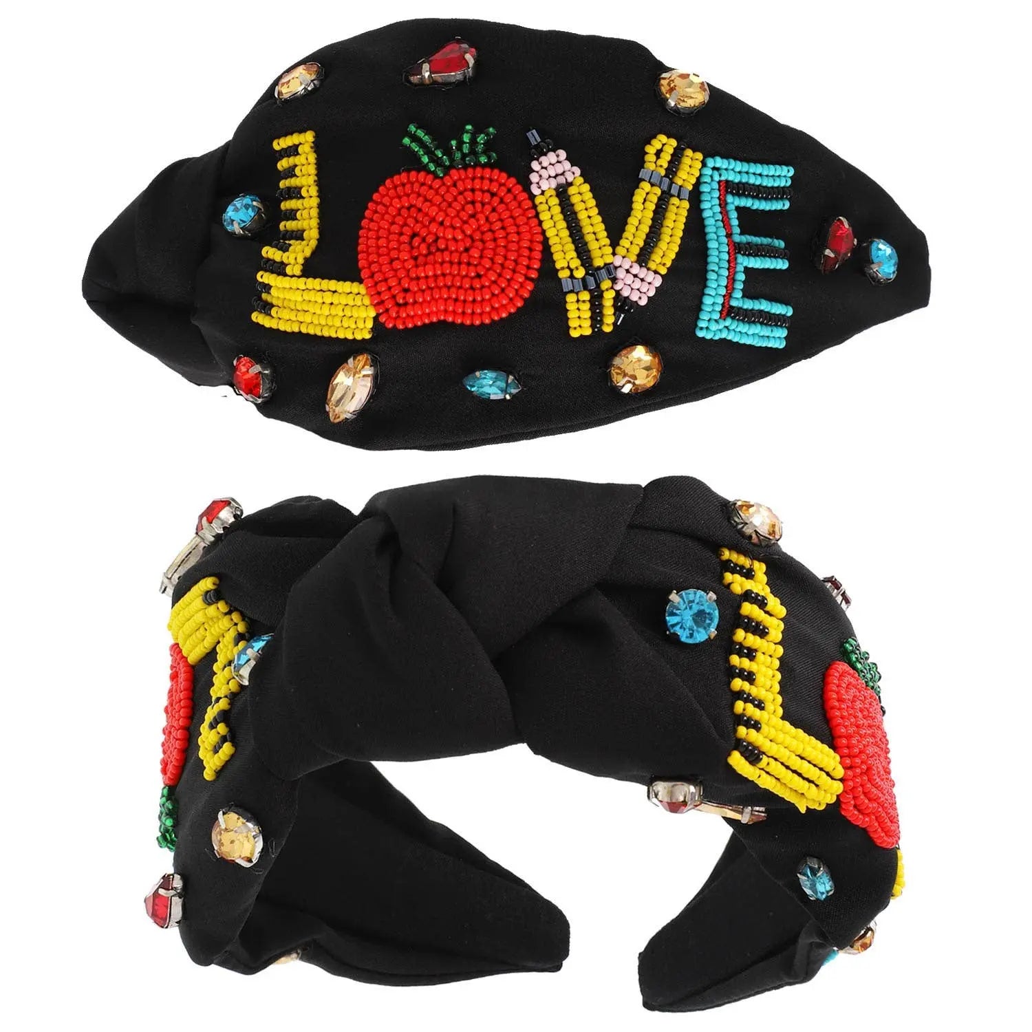 Teacher Appreciation Jeweled Knotted Headband SP Sophia Collection
