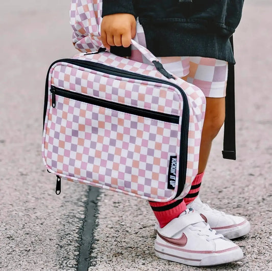 Pink Checkered Lunch Box Kickin it up Socks