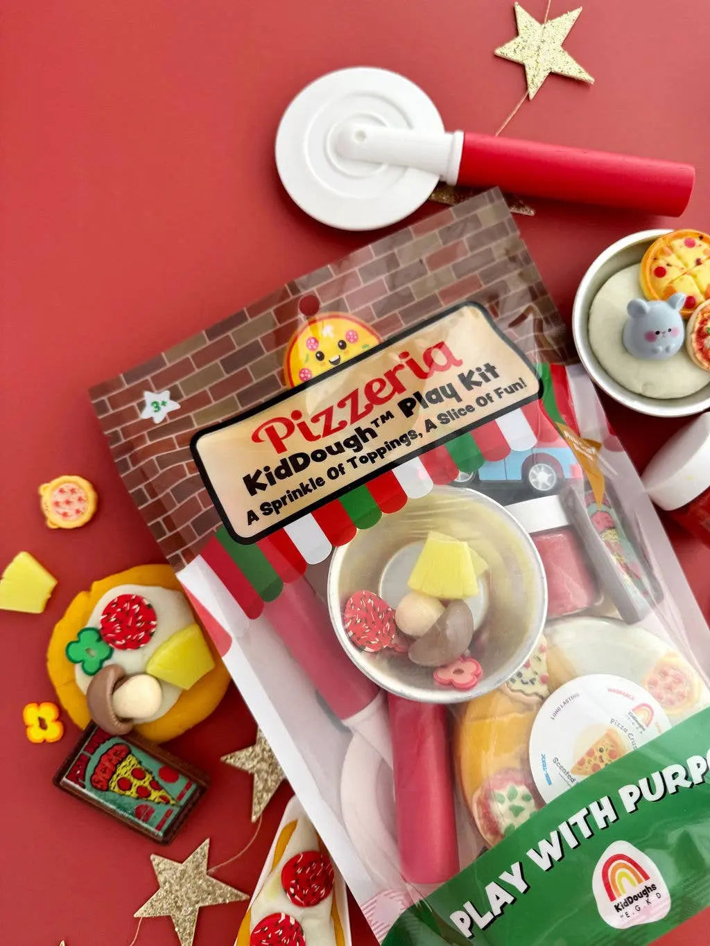 Pizzeria KidDough Play Kit Earth Grown KidDoughs (KidDoughs by EGKD)