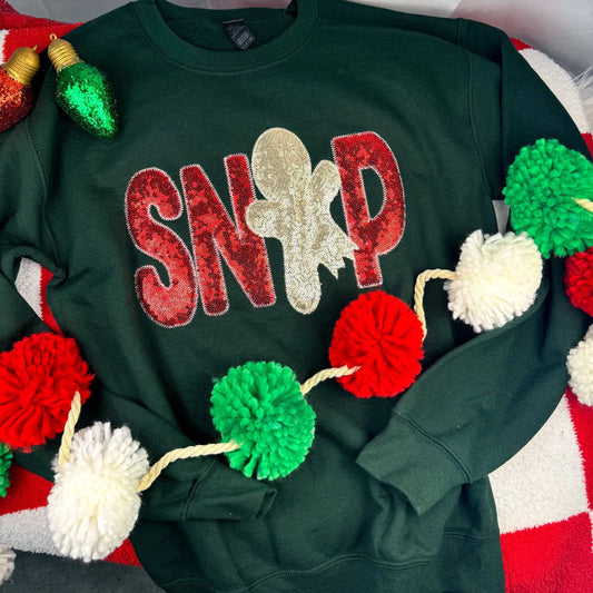 Merry (Christmas) Gingerbread Snap Sweatshirt Shop Southern Belle