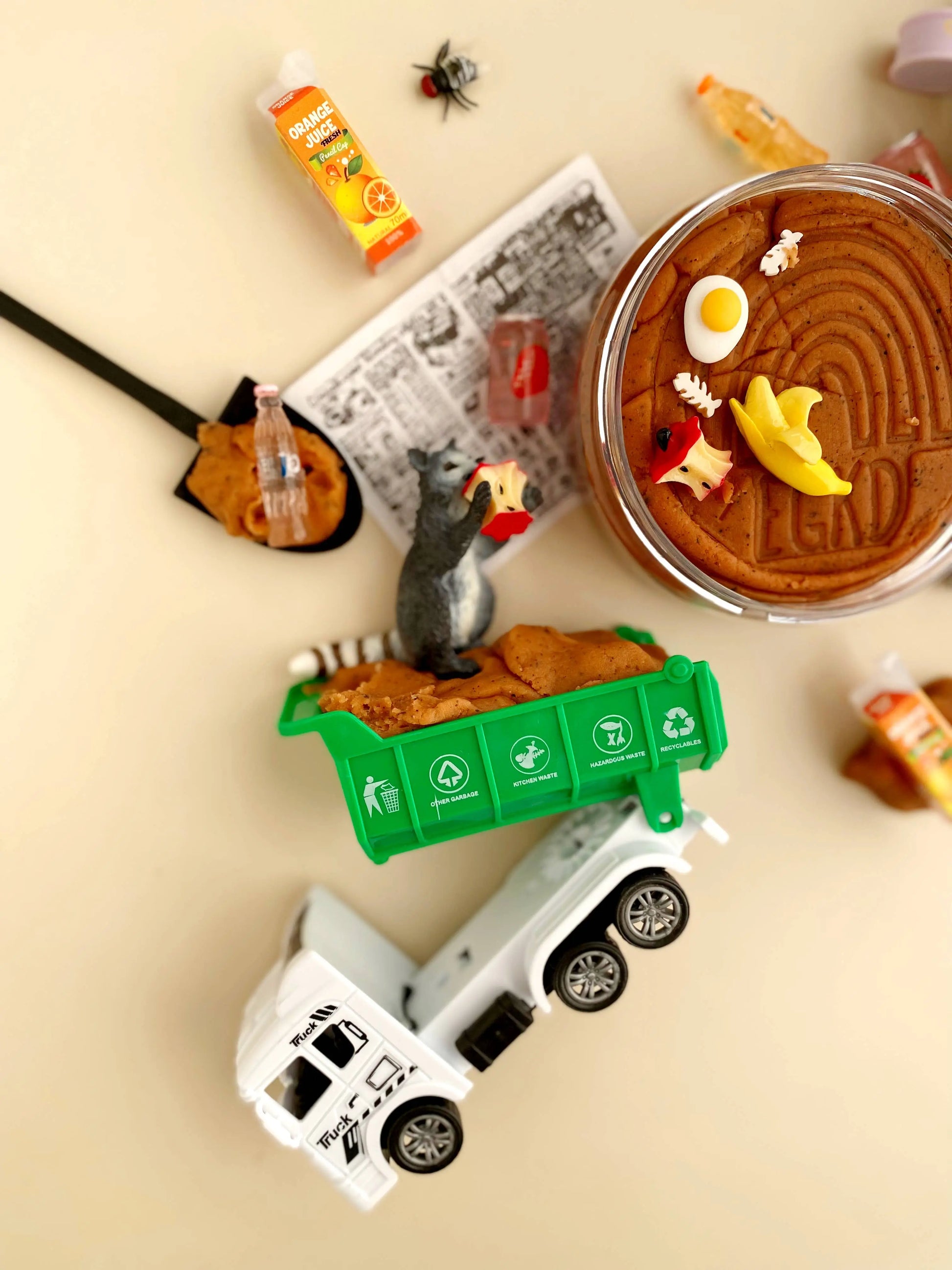 Garbage KidDough Play Kit Earth Grown KidDoughs (KidDoughs by EGKD)
