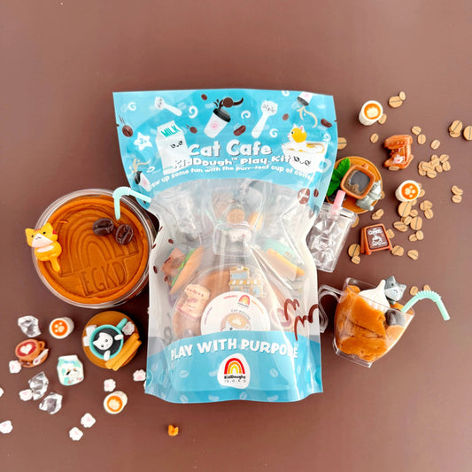 Cat Cafe KidDough Play Kit Earth Grown KidDoughs (KidDoughs by EGKD)