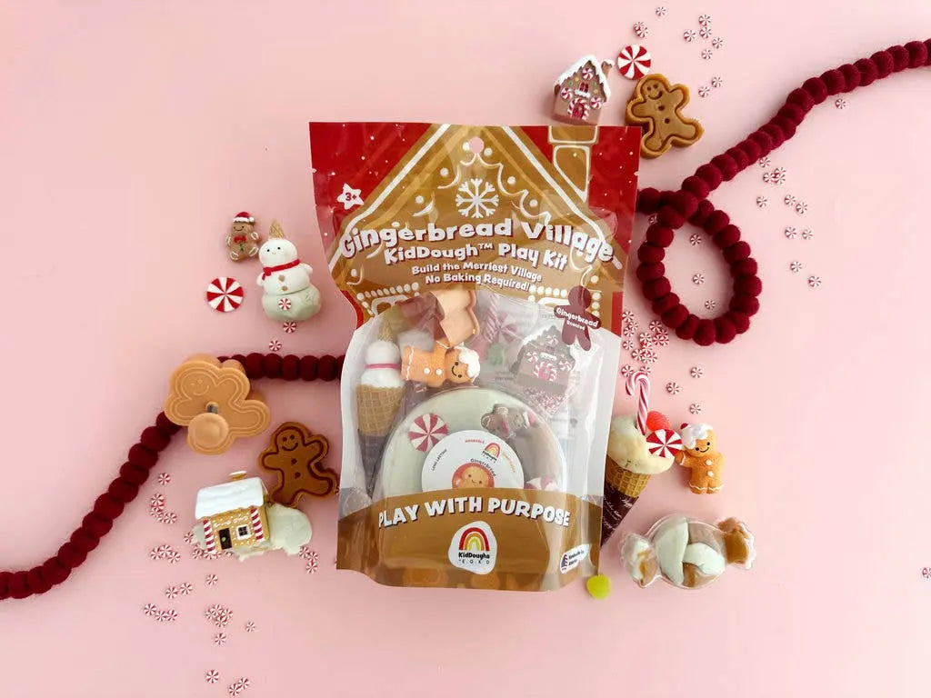 Gingerbread Village KidDough Play Kit Earth Grown KidDoughs (KidDoughs by EGKD)