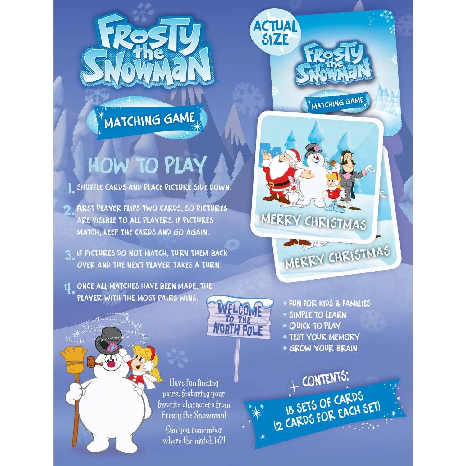 Frosty the Snowman Matching Game Masterpieces Puzzles