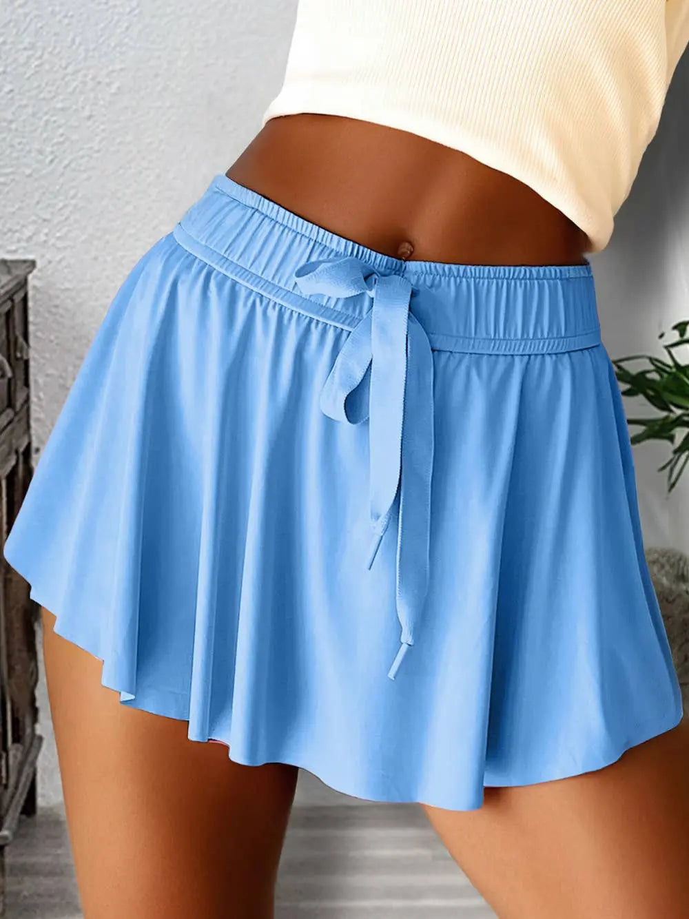 Drawstring High Waist Lined Tennis Skorts | 7 Colors - Branded By Barta